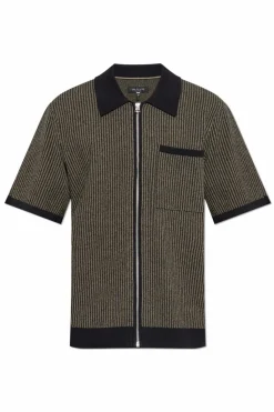 Rag & Bone BLACK Shirt with stripe pattern