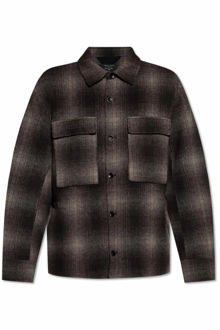 Rag & Bone BROWN Plaid pattern shirt
