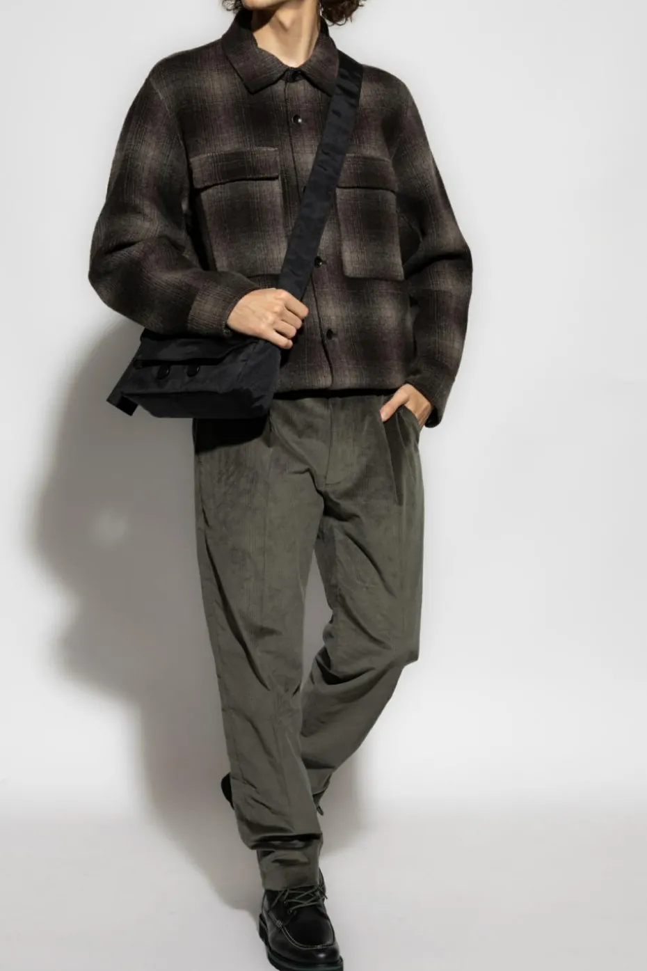 Rag & Bone BROWN Plaid pattern shirt