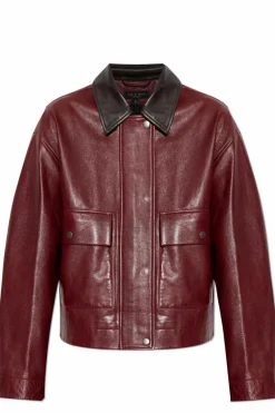 Rag & Bone BURGUNDY Leather jacket