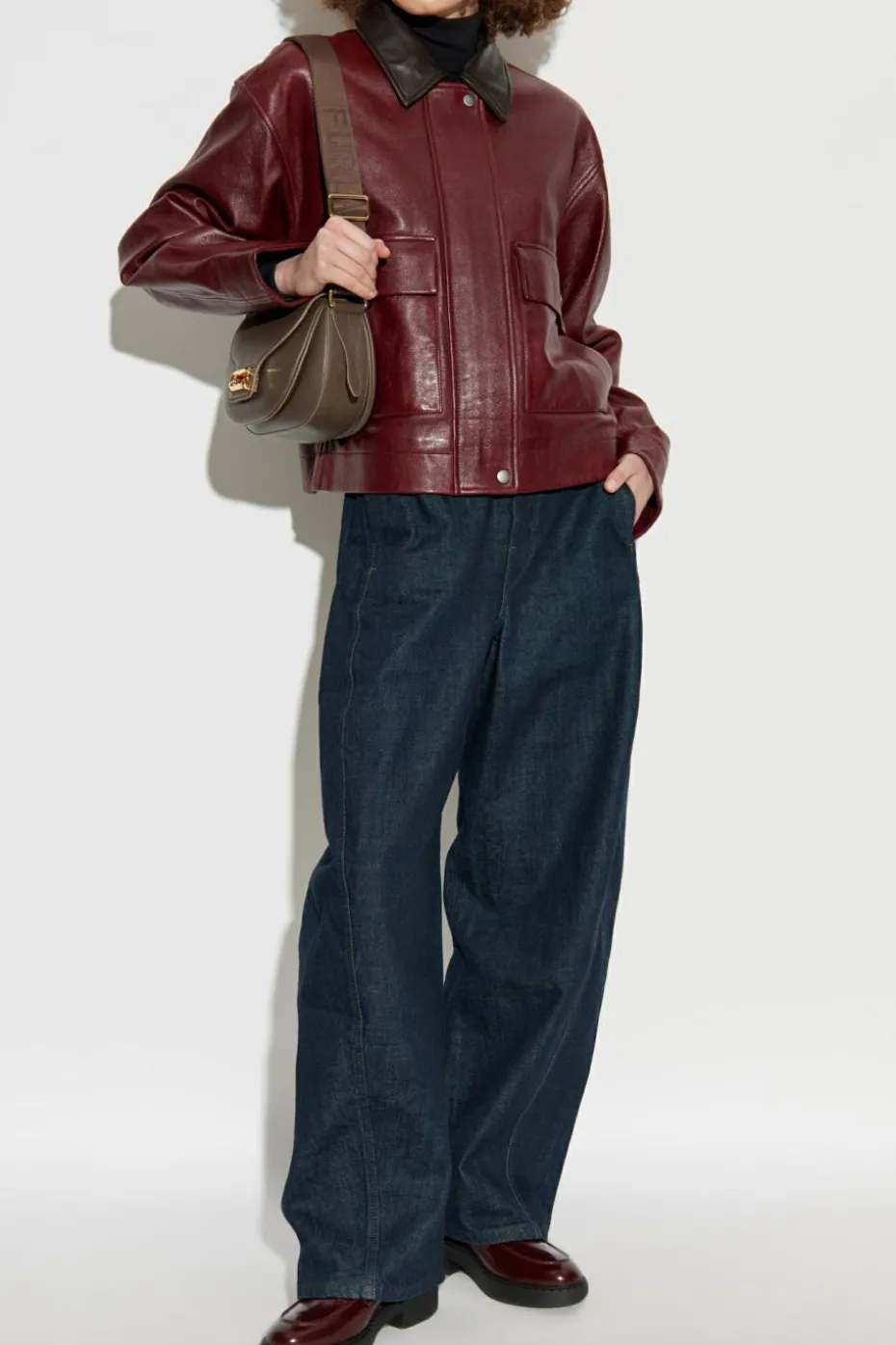 Rag & Bone BURGUNDY Leather jacket