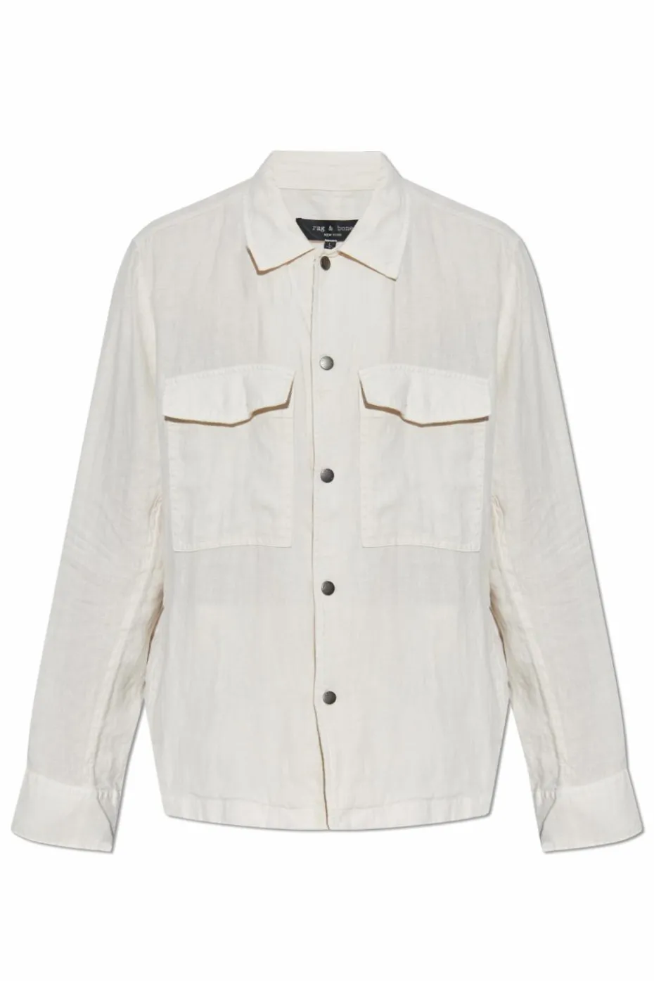 Rag & Bone cream Linen shirt with pockets