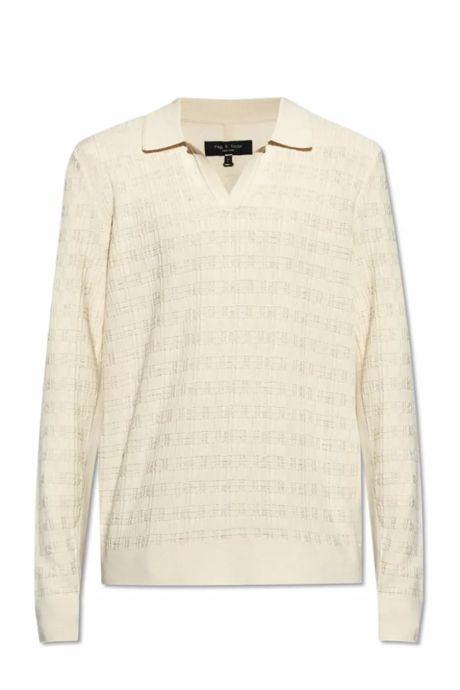 Rag & Bone cream Long sleeve polo