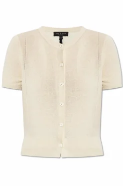 Rag & Bone cream Short-sleeved cardigan
