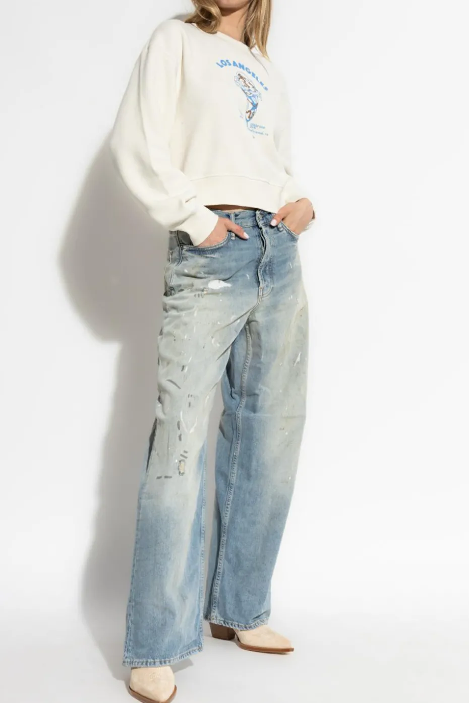 Rag & Bone cream Sweatshirt with print
