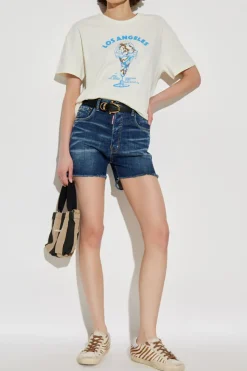 Rag & Bone cream T-shirt with print