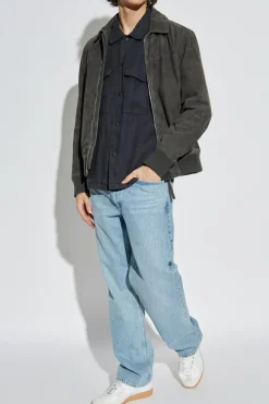 Rag & Bone NAVY BLUE Linen jacket with pockets