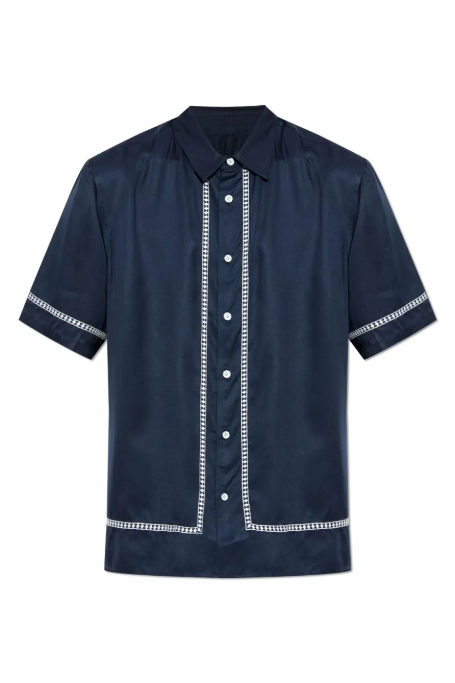 Rag & Bone NAVY BLUE Shirt with a decoratively embroidered pattern