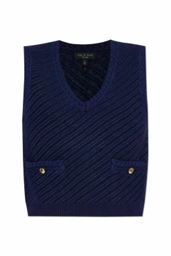 Rag & Bone NAVY BLUE Vest with pockets