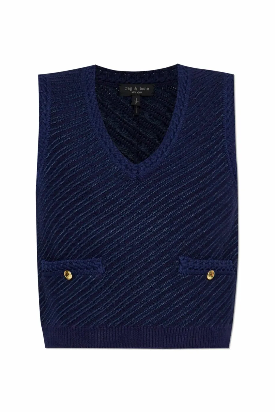 Rag & Bone NAVY BLUE Vest with pockets