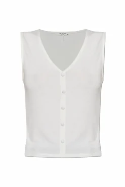 Rag & Bone WHITE Top with decorative buttons
