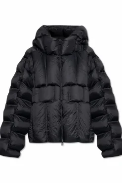 RAXXY BLACK Down jacket with hood