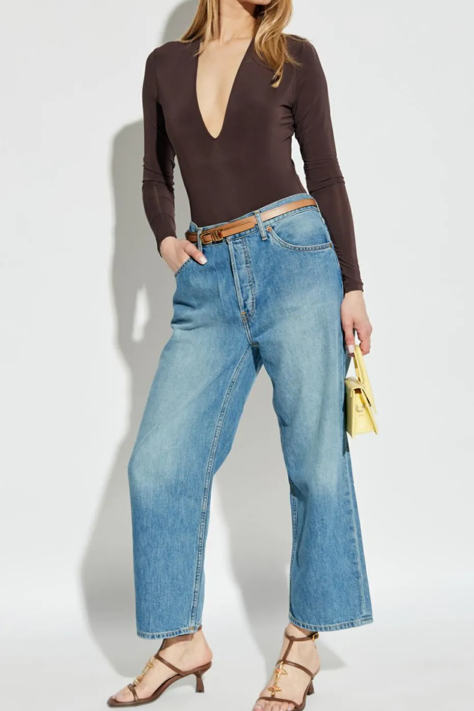 RE/DONE BLUE Jeans with straight legs
