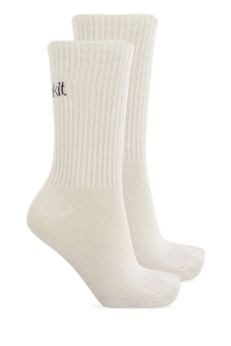 Rethinkit Studios cream Two-pack of socks with logo