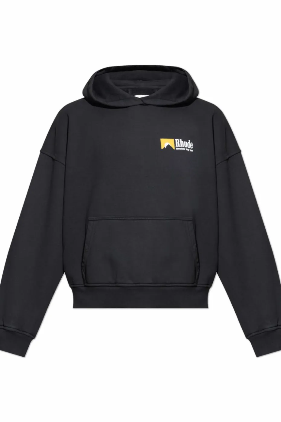 Rhude BLACK Sweatshirt with logo