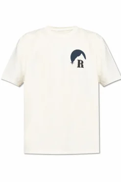 Rhude cream Printed T-shirt