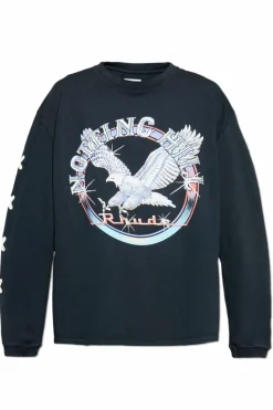 Rhude NAVY BLUE Long sleeve T-shirt