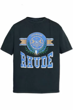 Rhude NAVY BLUE Printed T-shirt