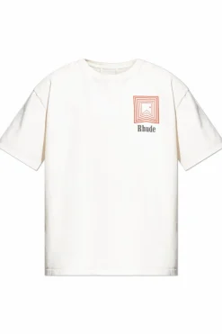 Rhude WHITE T-shirt with print