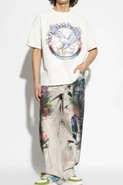 Rhude WHITE T-shirt with print
