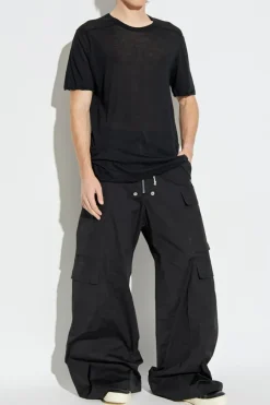 Rick Owens BLACK Cotton T-shirt with a crew neckline