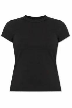 Rick Owens BLACK Cotton T-shirt with a crew neck