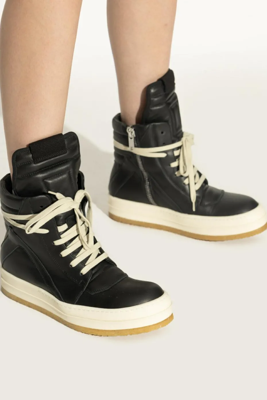 Rick Owens BLACK "Creep" high-top sports shoes