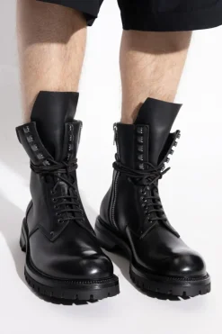 Rick Owens BLACK Leather shoes Army Low