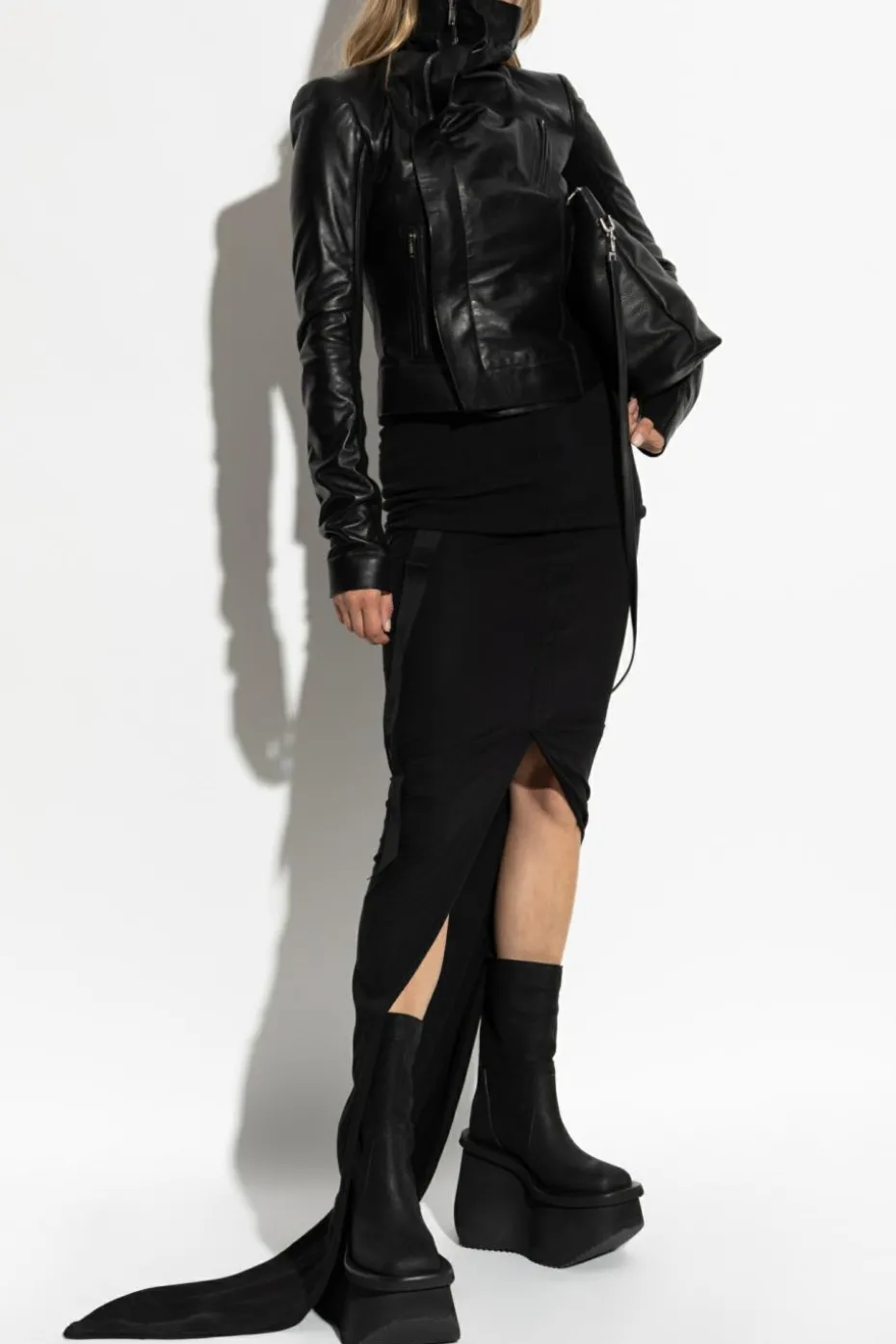 Rick Owens BLACK Leather jacket `Classic`