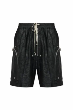 Rick Owens BLACK Leather shorts