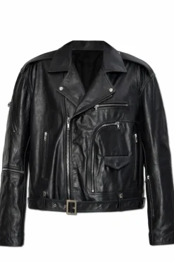 Rick Owens BLACK Leather jacket Cropped Jumbo Bauhaus Stooges
