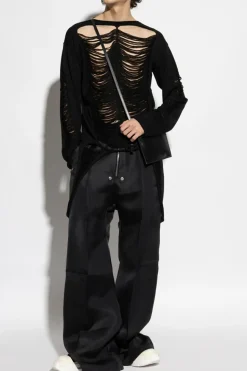 Rick Owens BLACK Pants Wide Bella