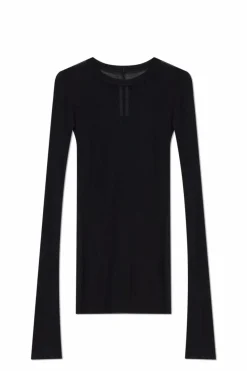 Rick Owens BLACK Ribbed long-sleeve top