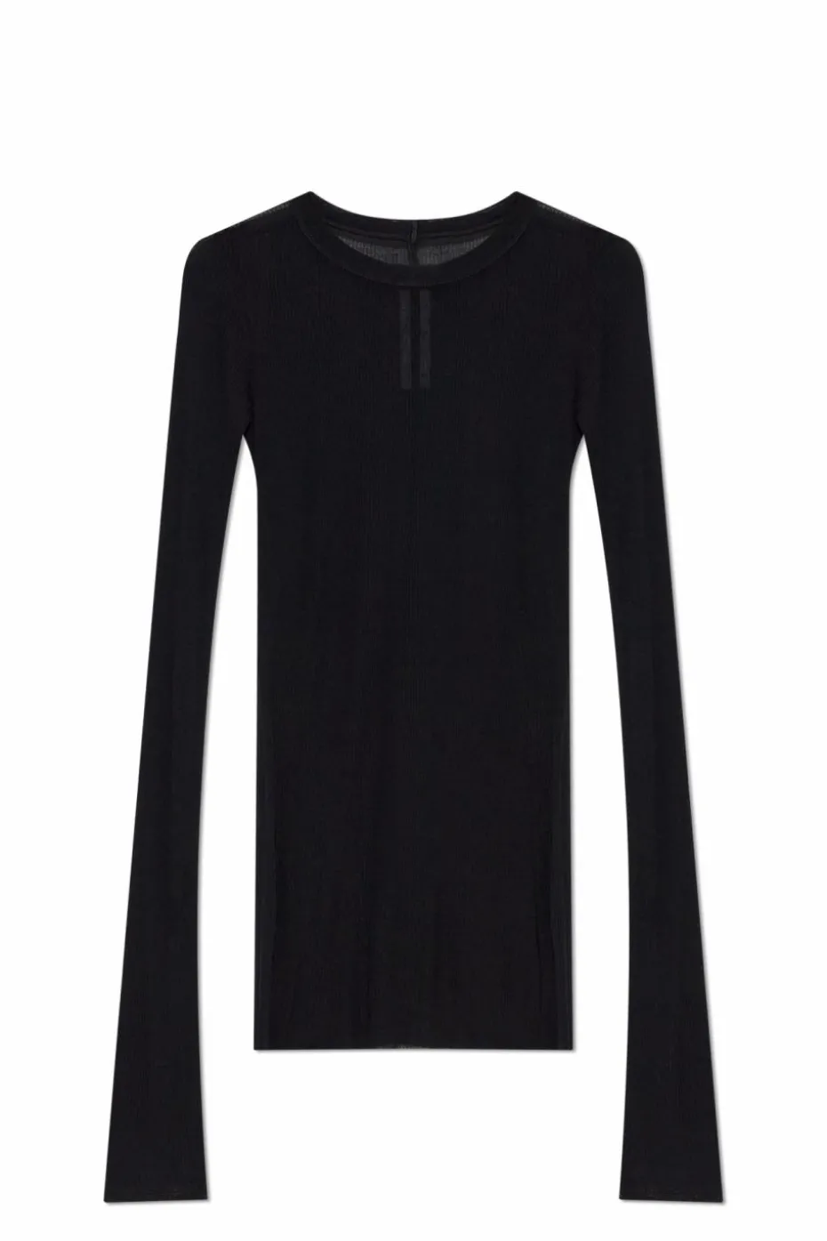 Rick Owens BLACK Ribbed long-sleeve top