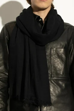 Rick Owens BLACK Scarf with fringes