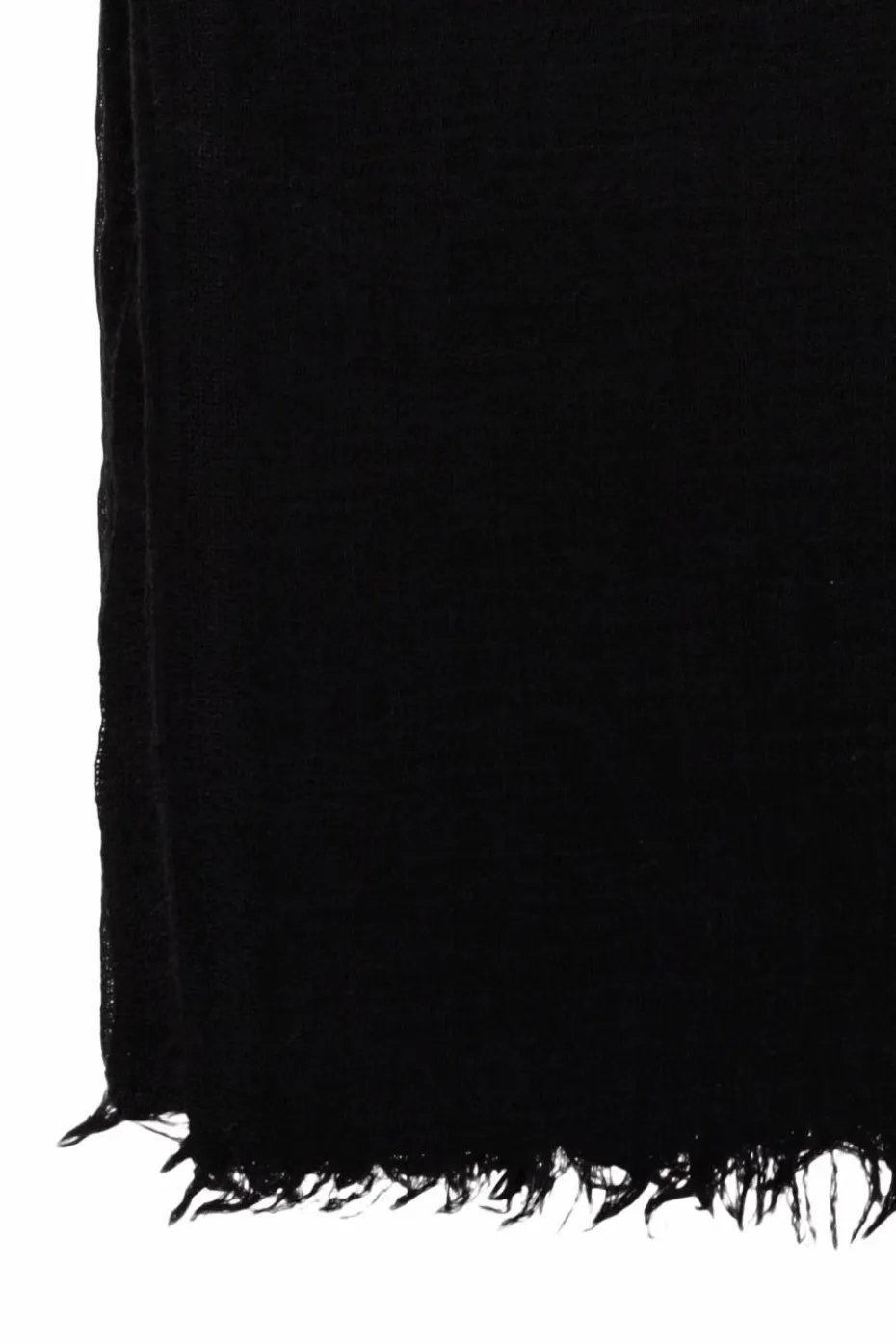 Rick Owens BLACK Scarf with fringes