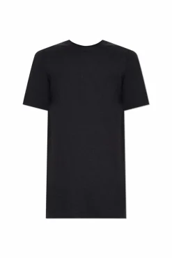 Rick Owens BLACK T-shirt with a crew neck