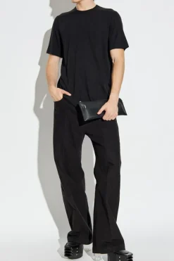 Rick Owens BLACK T-shirt with a crew neck