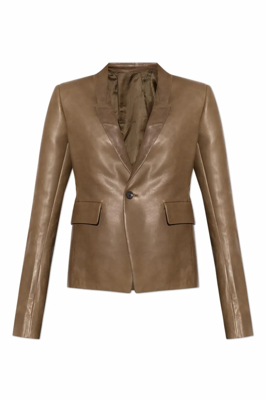 Rick Owens BROWN Leather blazer