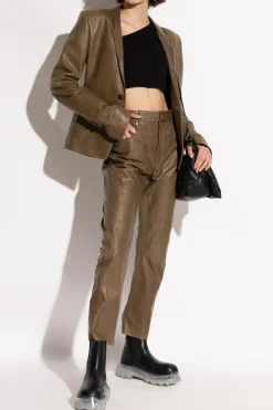 Rick Owens BROWN Leather blazer