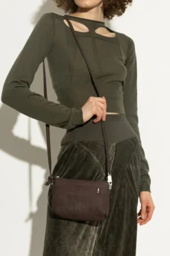 Rick Owens BROWN Leather bag `Small Adri`
