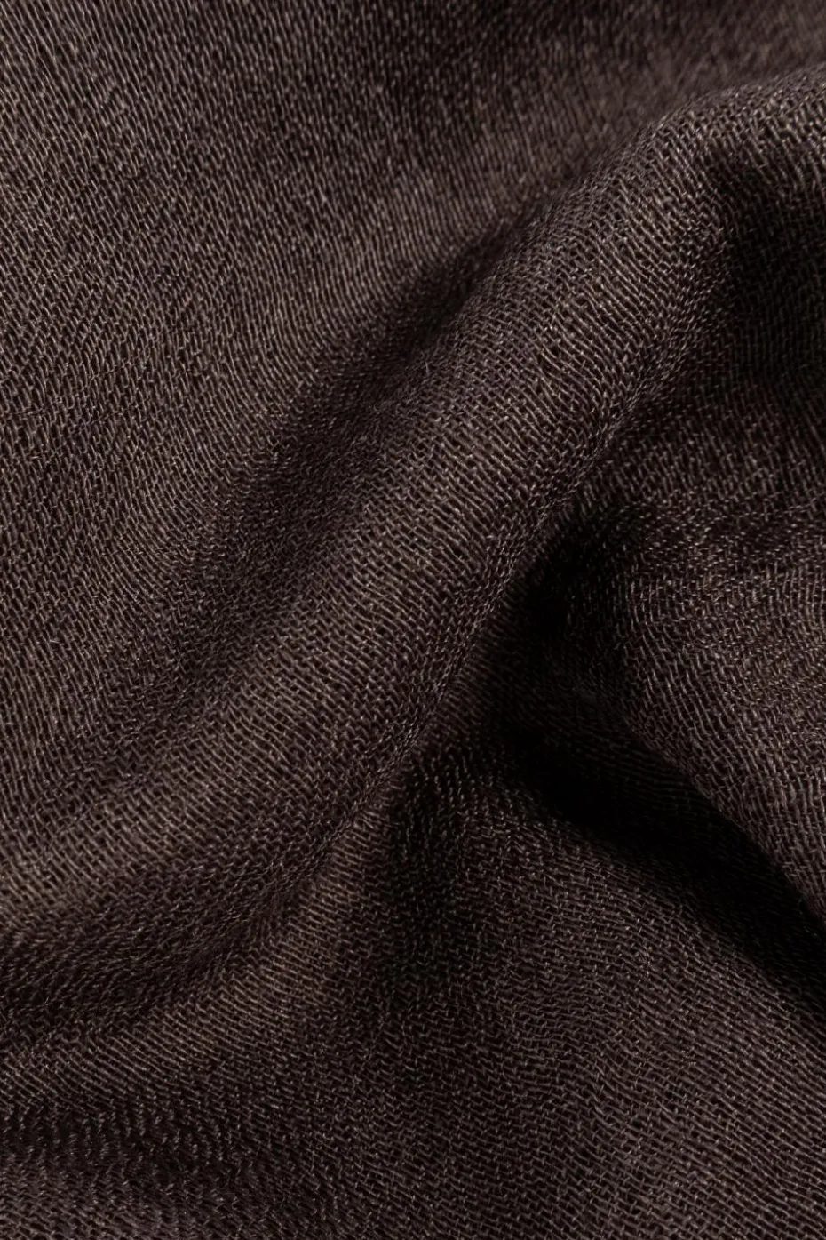 Rick Owens BROWN Scarf with fringes