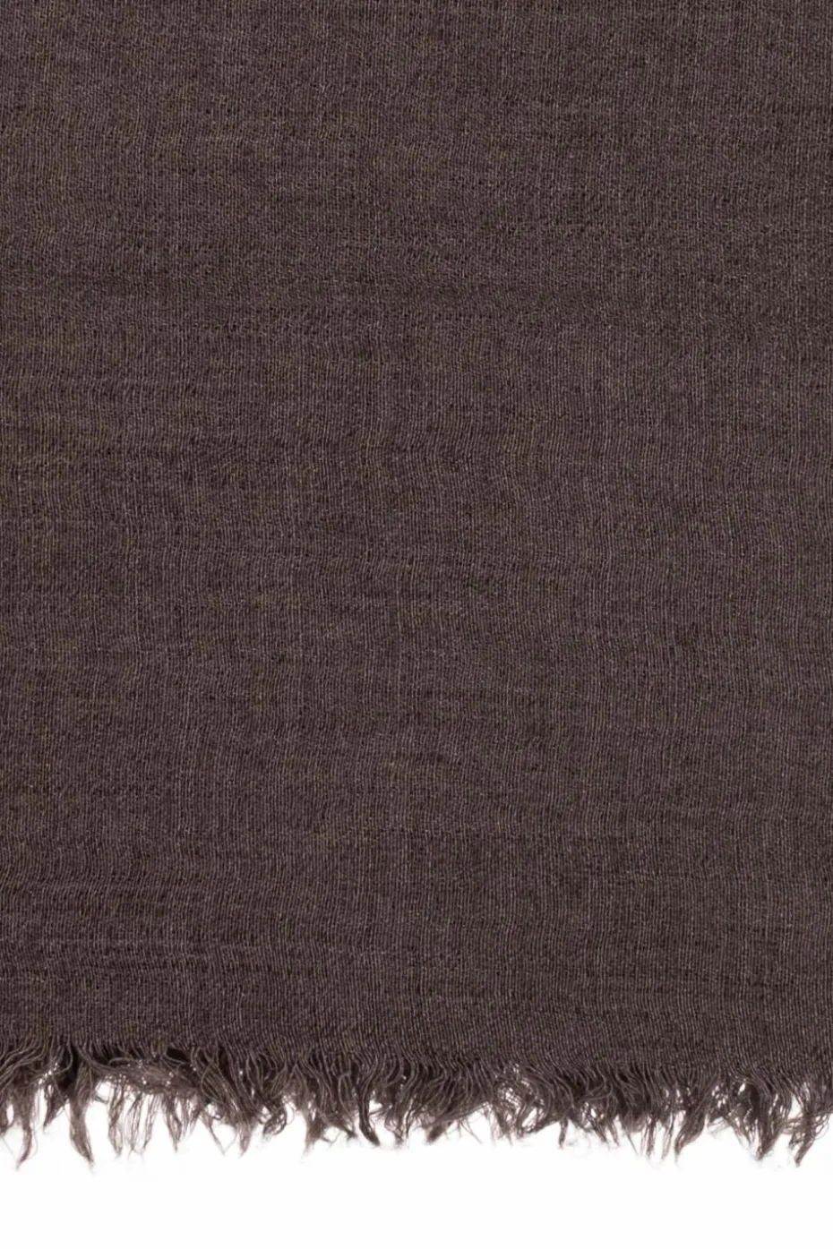 Rick Owens BROWN Scarf with fringes