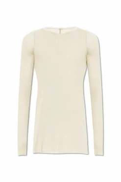 Rick Owens cream Ribbed T-shirt Rib