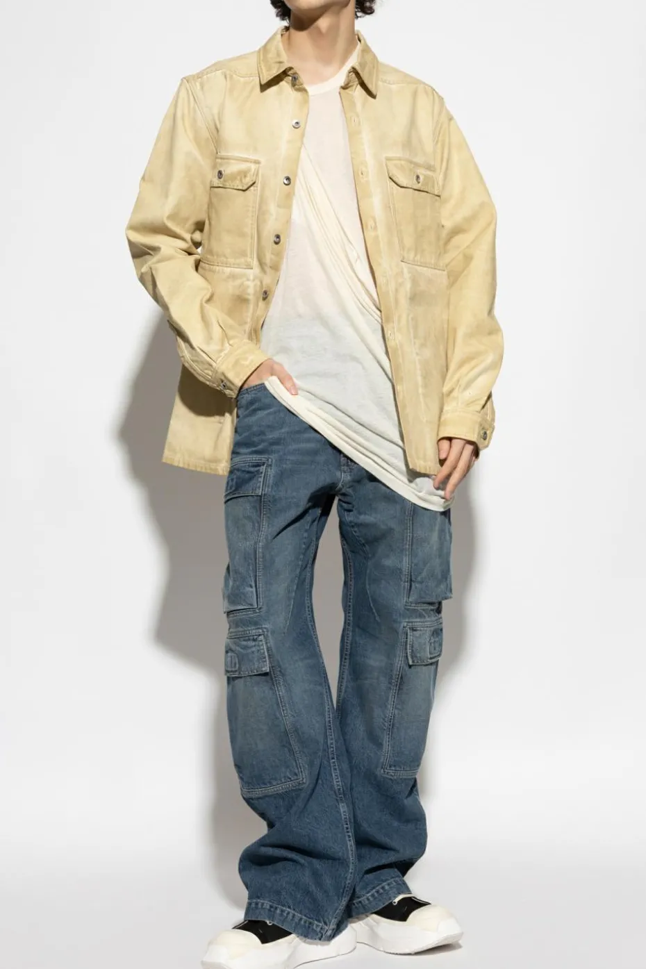 Rick Owens cream Sleeveless T-shirt