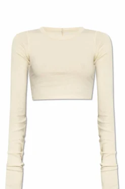 Rick Owens cream Top LS Crop T