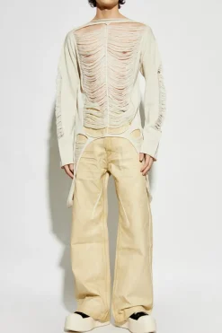 Rick Owens cream Wool sweater LS