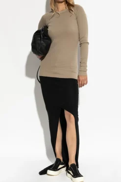 Rick Owens DRKSHDW beige T-shirt "Rib"