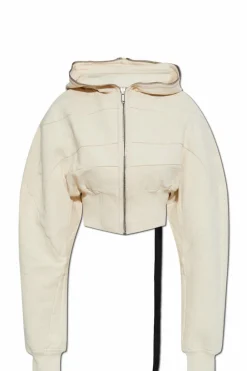 Rick Owens DRKSHDW cream Short sweatshirt
