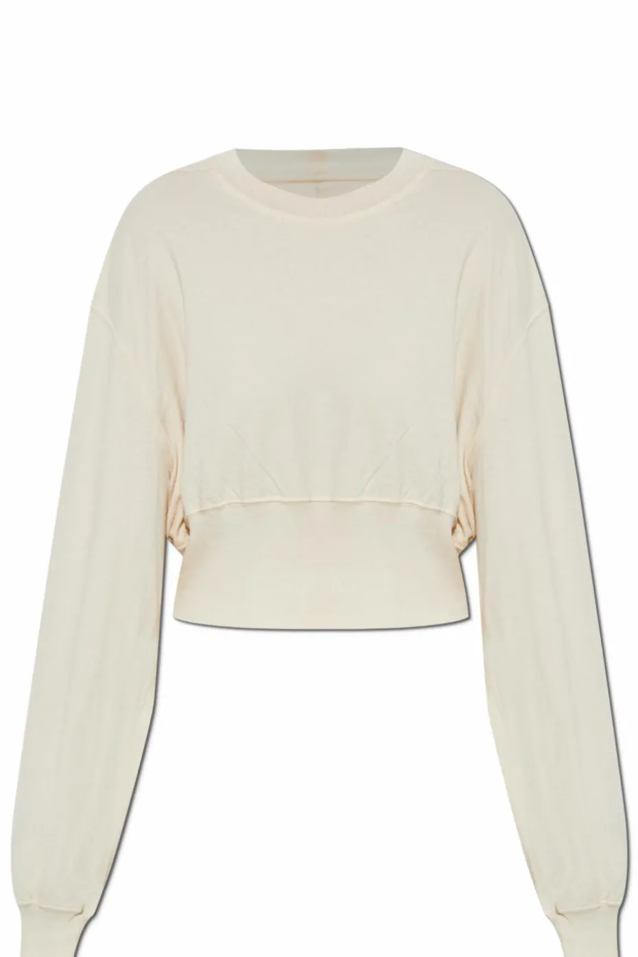 Rick Owens DRKSHDW cream Cotton crop top